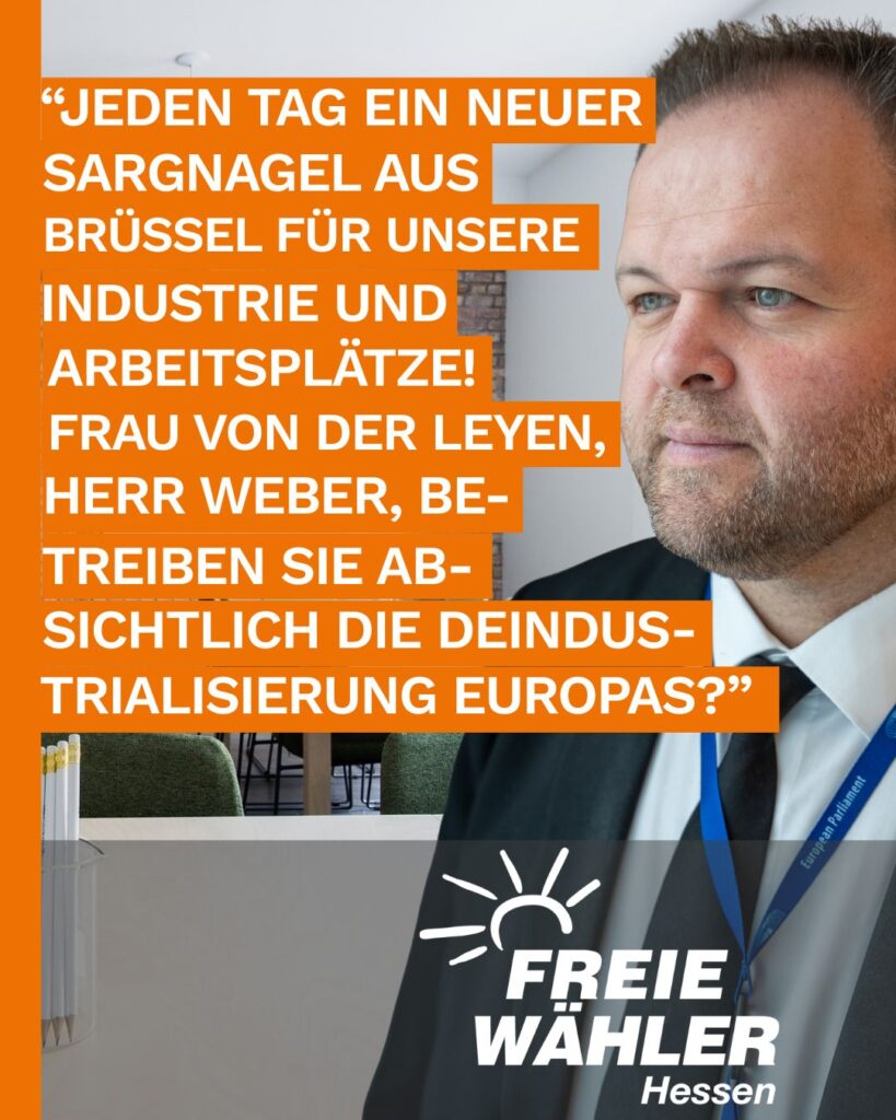 Jeden Tag neue Belastungen für unsere Unternehmen und Arbeitsplätze aus Brüssel!